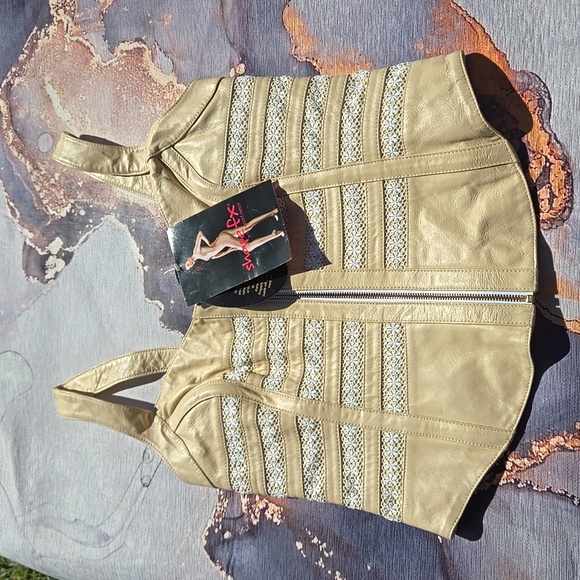 Vintage 90's Shape FX Leather Corset Bustier Sixe 16 NWT - Picture 4 of 9